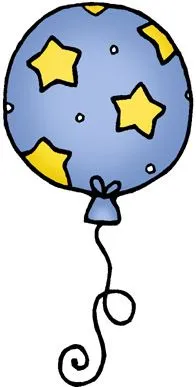 globo con estrellas de color azul dibujos de globos para