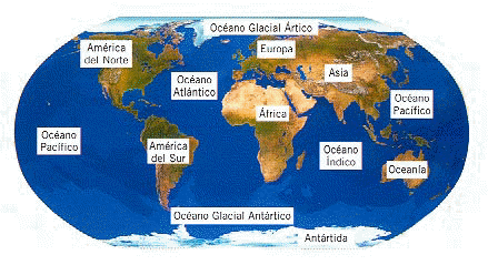 Globo terraqueo con sus continentes - Imagui