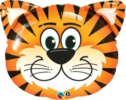 globo tigre cara foil 76cm en la categoria globos de animales