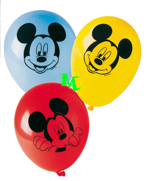 Globos de colores surtidos con la imagen de Mickey Mouse - MundoGlobo