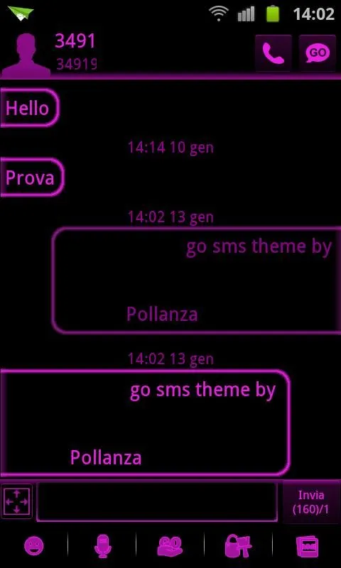GO SMS Pink Theme Neon Negro - Aplicaciones de Android en Google Play