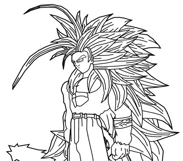 Goku para colorear ssj 5 - Imagui