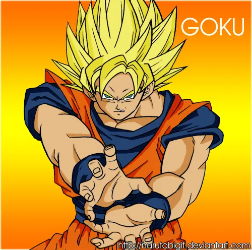Goku ssj1 para dibujar a color - Imagui
