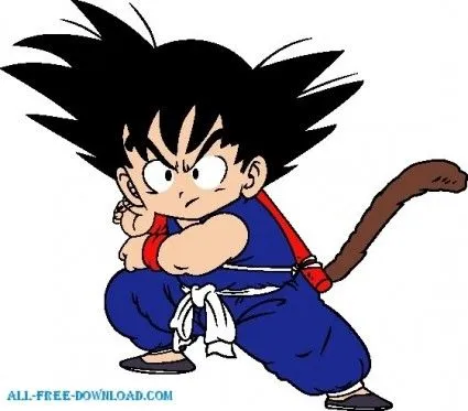 Goku De Dragon Ball-dibujos Animados Del Vector-vector Libre ...