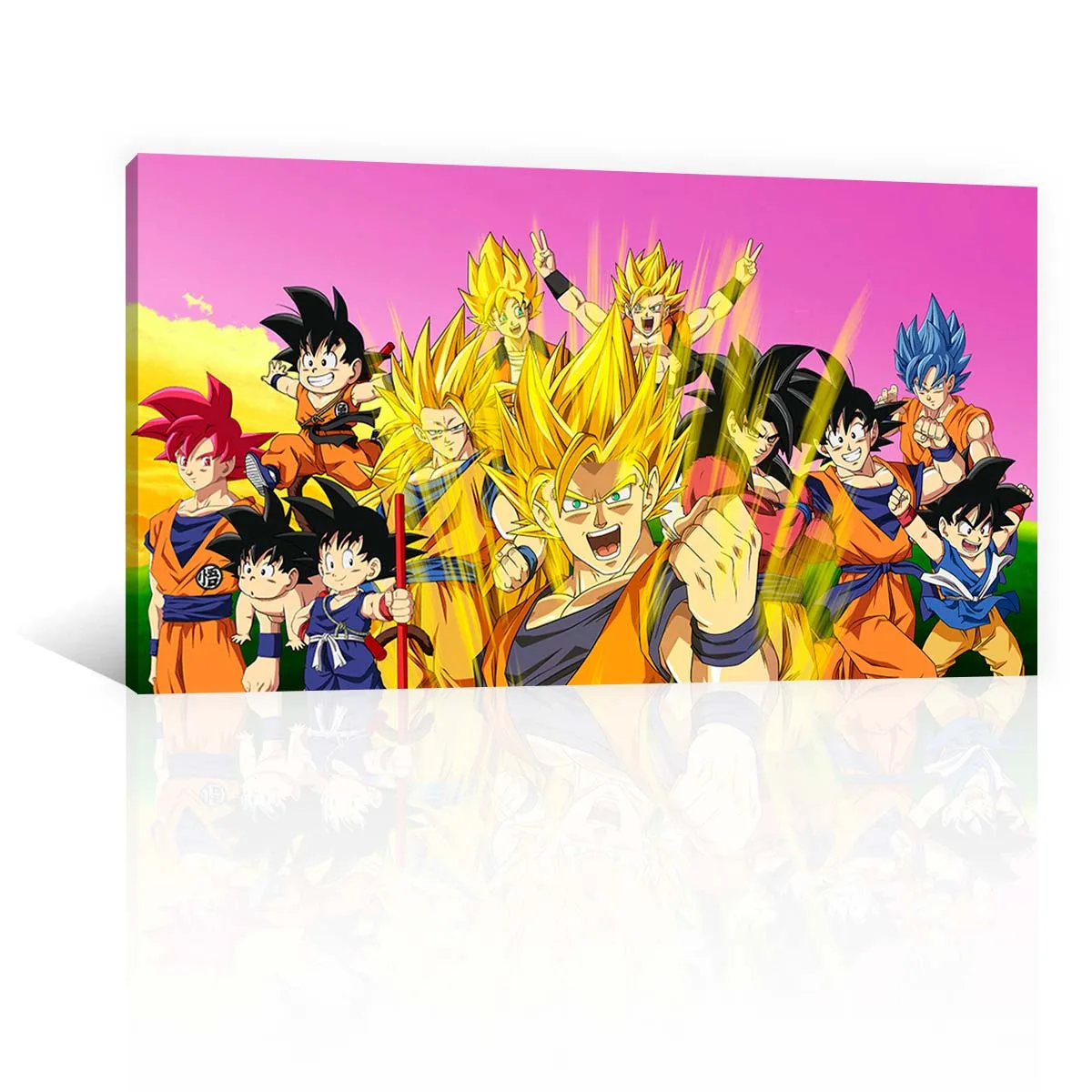 Goku Todas Las Fases | Cuadros Decorativos Canvas Revolution