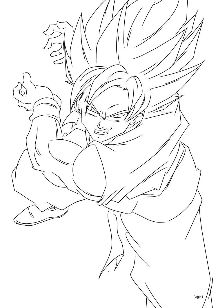 goku kamehameha Colouring Pages goku kamehameha Colouring Pages