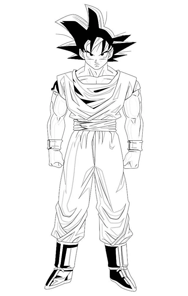 Goku para Pintar. - Dibujos para Colorear e Imprimir