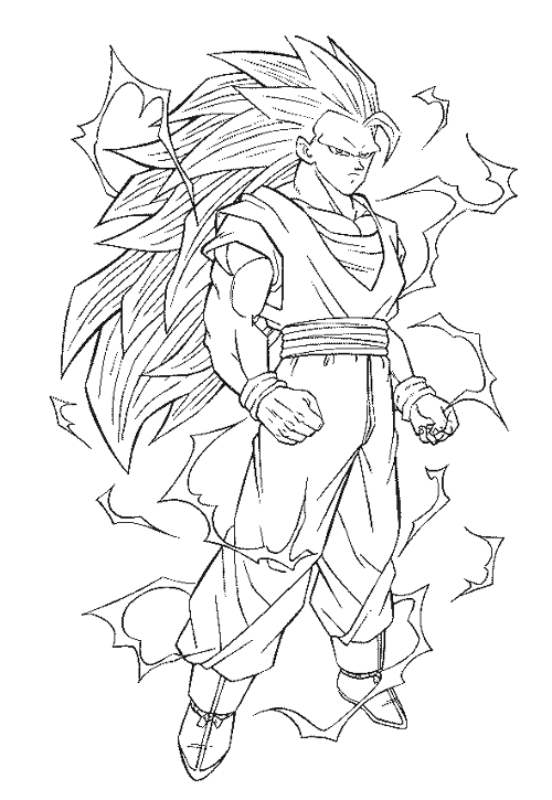 Goku para colorear