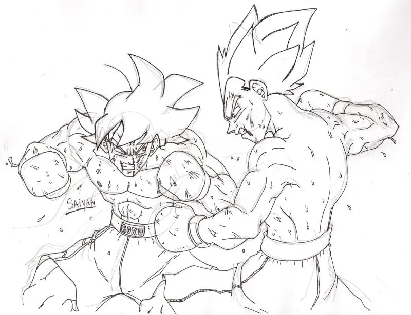 Goku Vs Broly Para Dibujar