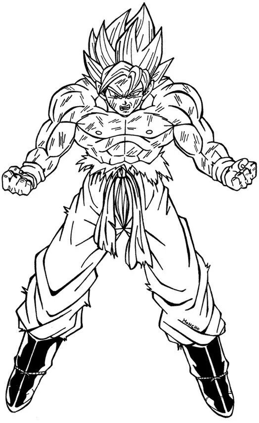 Goku super saiyan 4 para colorear - Imagui