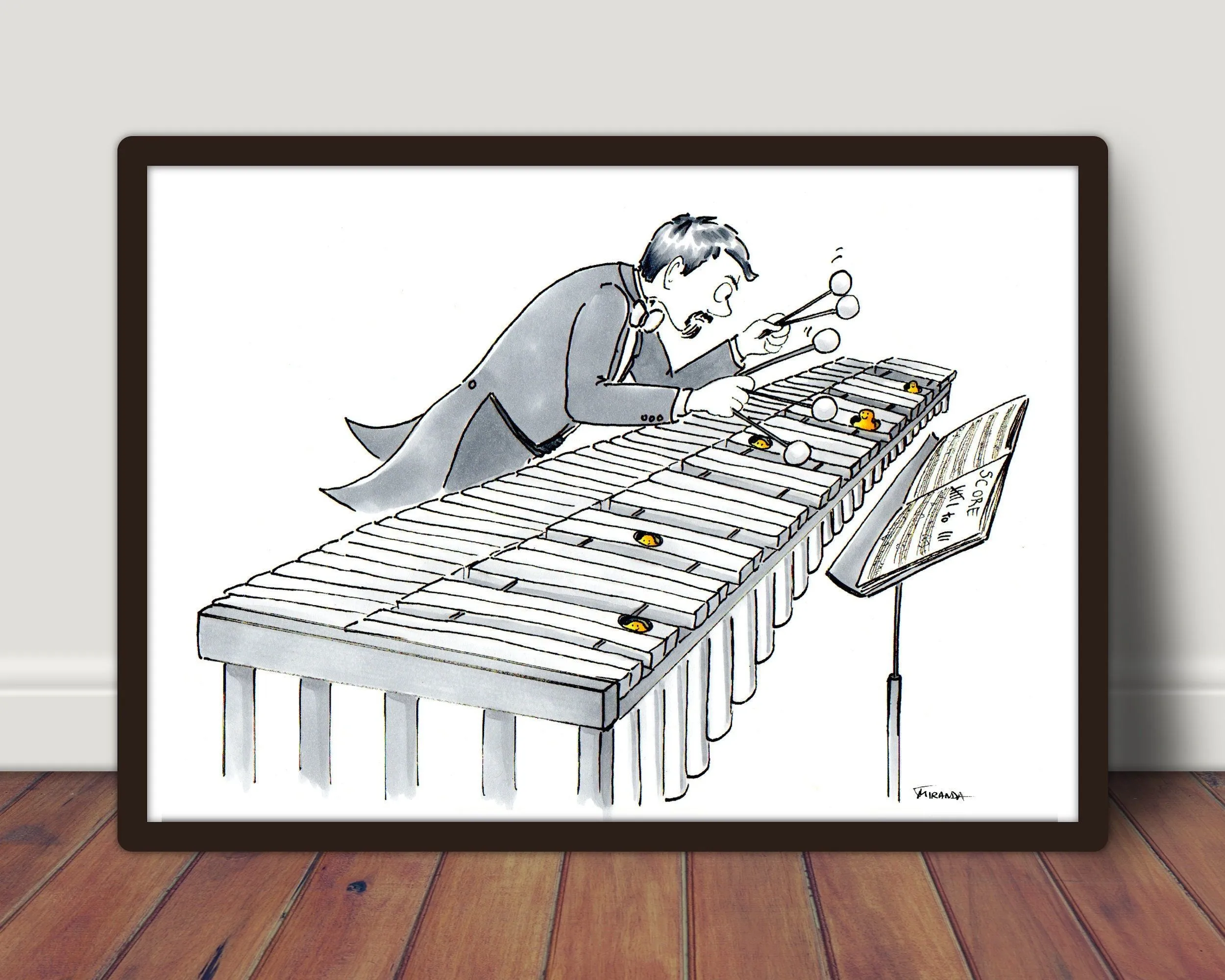 Golpea una ilustración de dibujos animados de mole marimba - Etsy México