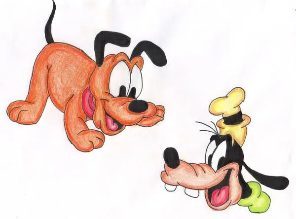 Goofy and chibi-Pluto -colored by diedia89 on DeviantArt