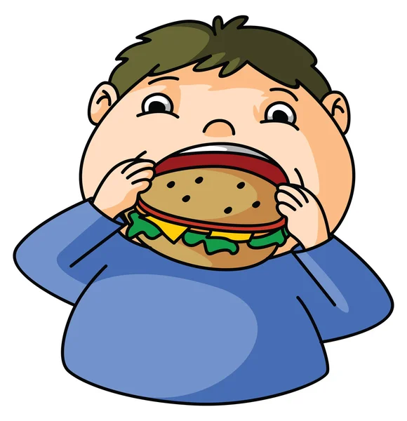 Gordo come hamburguesa — Vector stock © indomercy2012 #51883657