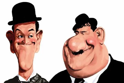 El gordo y el flaco - Caricaturas de famosos - Humor12.