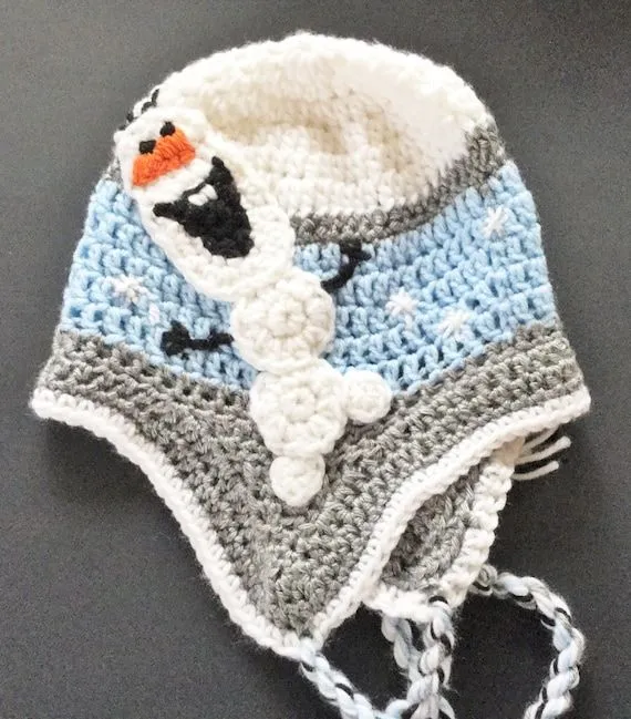 Gorra Crochet para Ninas Frozen Movie Olaf por LaBufandaLLC en Etsy