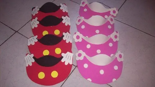 MOLDES DE gorras de Minnie Mouse en foami - Imagui