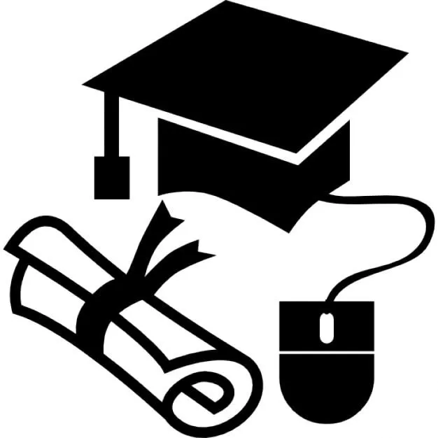 Gorra de graduación y diploma con un ratón | Descargar Iconos gratis