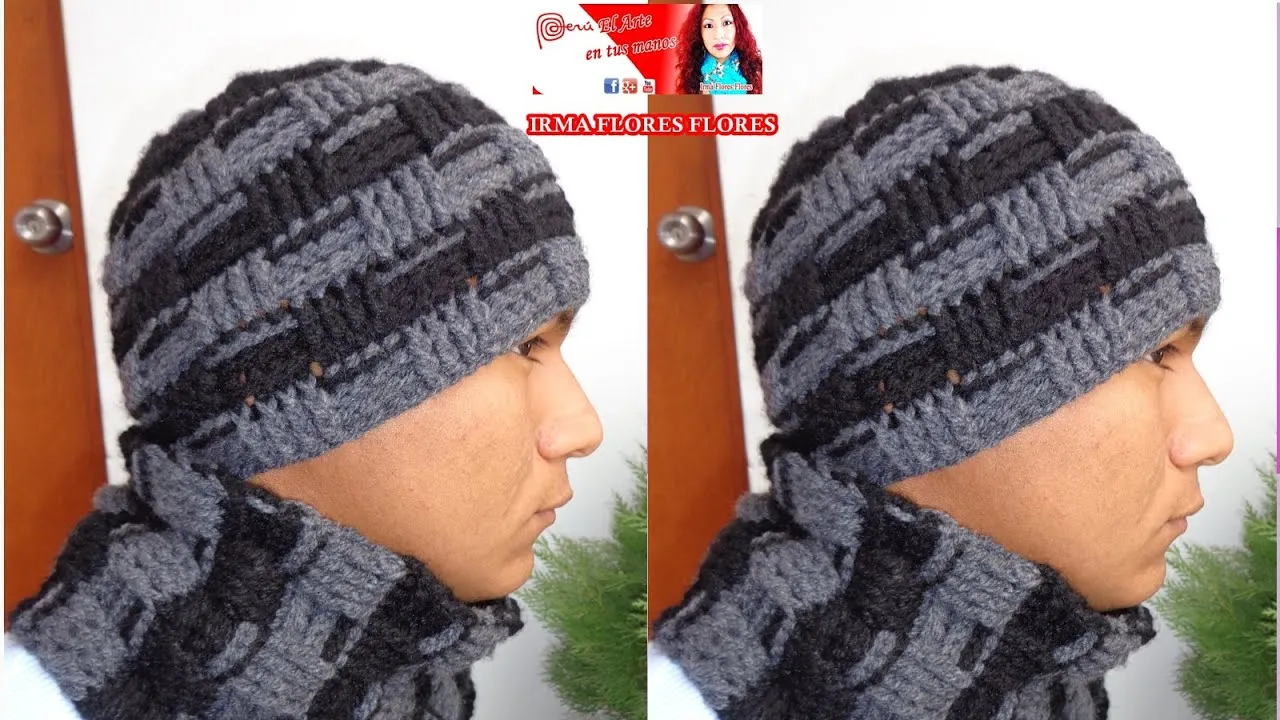 GORRA PARA HOMBRES MODA Y ESTILO A CROCHET PASO A PASO - YouTube