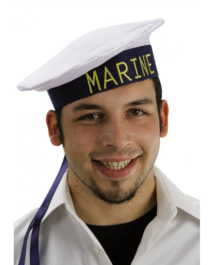 Gorra marinero de tela con etiqueta colgante/etiqueta
