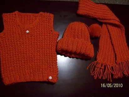 Gorro – bufanda y chaleco para bebé | Curso de tejido
