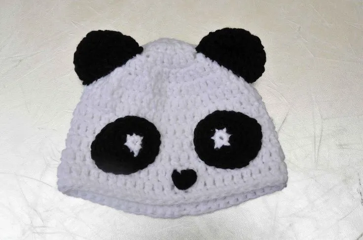 gorrito crochet oso panda | crochet gorros personajes | Pinterest ...