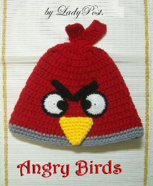 Gorro angry birds | Bufandas Gorros Mitones Crochet Ideas y ...