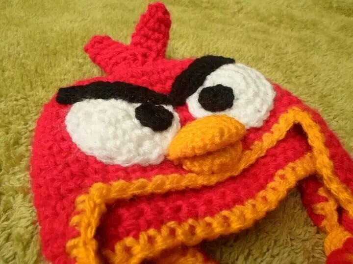 Gorro crochet angry birds | Hat baby | Pinterest | Angry Birds ...