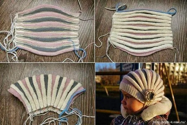 Un gorro genial! tejido con dos agujas (palillos) | Crochet y Dos ...
