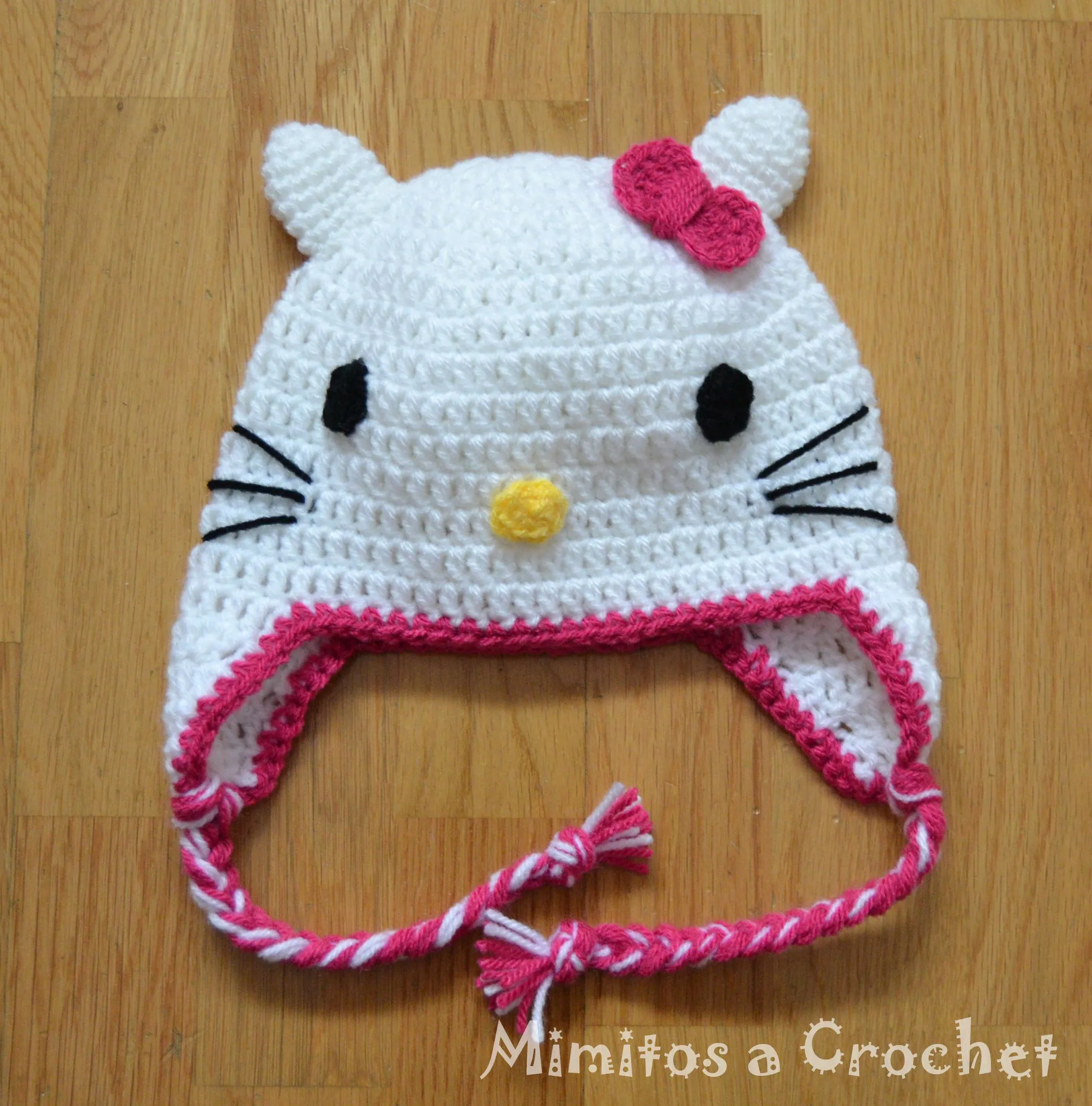 Gorro de Hello Kitty a Crochet | Mimitos a Crochet