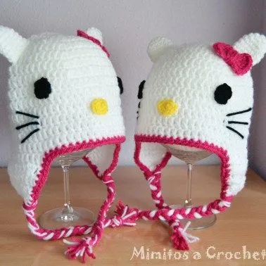 Gorro de Hello Kitty a Crochet – Mimitos a Crochet