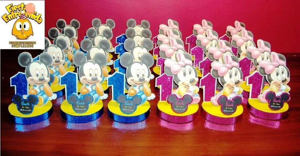 Fiesta Entretenida: Minnie y Mickey bebe recuerdos