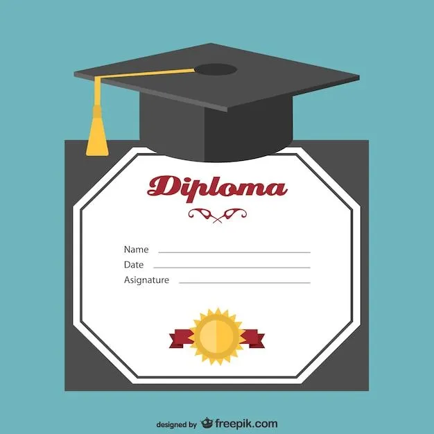 Vector diploma de graduación | Descargar Vectores gratis