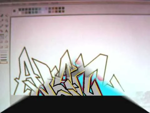 GRAFFITI -ALAN- EN MSPAINT - YouTube