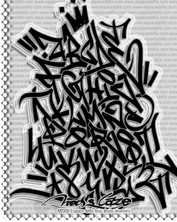 Graffiti Alphabet : Letter A - Z (Tag Graffiti, Throw Up, Hip Hop ...