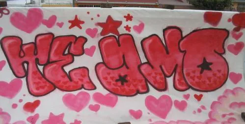 Graffiti que digan te amo - Imagui