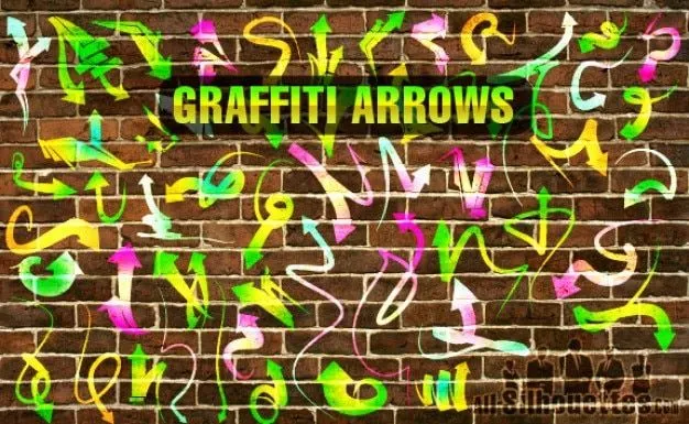 graffiti flechas de vectores siluetas | Descargar Vectores gratis