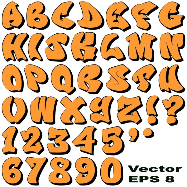Graffiti Letras y números — Vector stock © Binkski #56683511