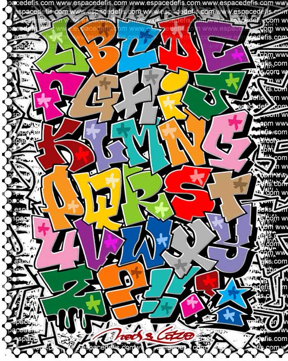 Tipos de graffitis en abecedario - Imagui