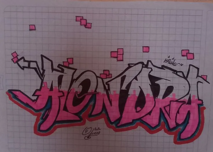 Graffiti de nombre (Alondra) | Graffiti, Dibujos