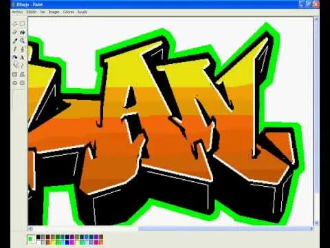 Graffiti " Alan" by SPIN en ms paint - YouTube