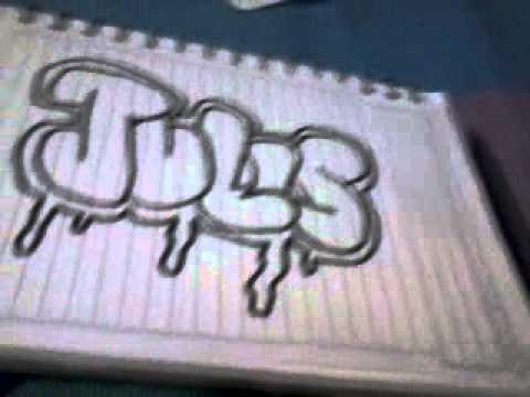 como hacer un graffiti sencillo y basico... XD - YouTube