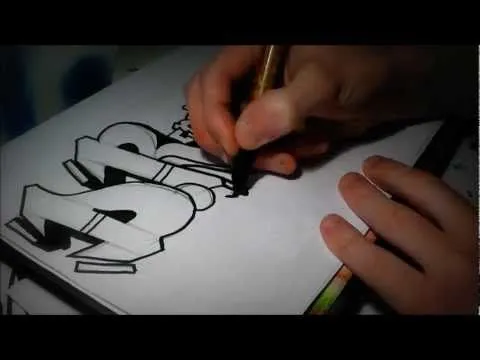 Graffiti Sur Papier 3D Apprendre Le Tag Sketch Action DR Crew ...