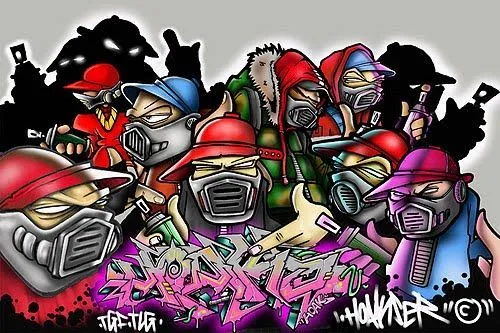 graffiti walls: Graffiti Rap - Hip Hop Street Art