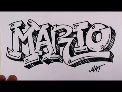 Graffiti Writing Mario Name Design #38 in 50 Names Promotion - YouTube