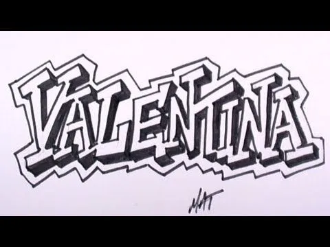 Graffiti Writing Valentina Name Design #29 in 50 Names Promotion ...