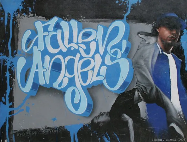 Graffitis de nombre angeles - Imagui