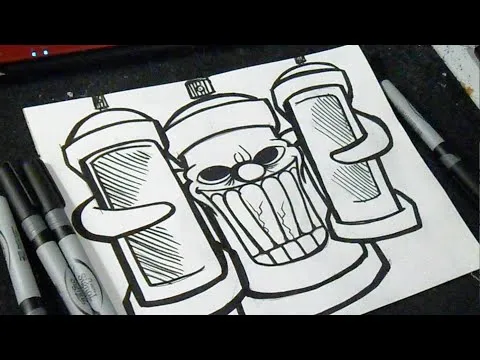 Graffitis de latas de aerosol faciles - Imagui