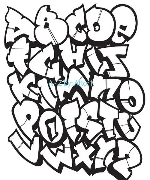 Graffitis en alfabeto - Imagui