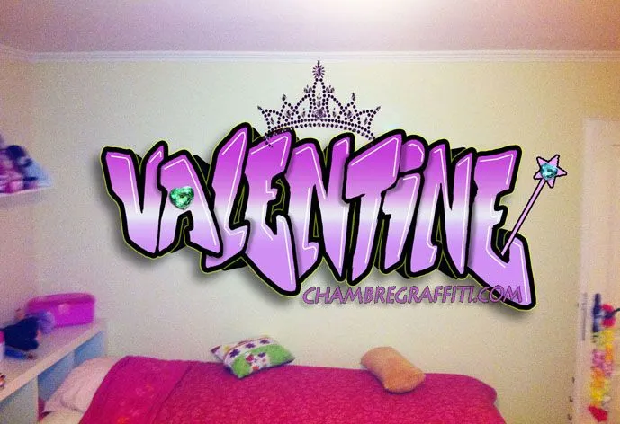 Nombre valentina en graffiti para FaceBook - Imagui