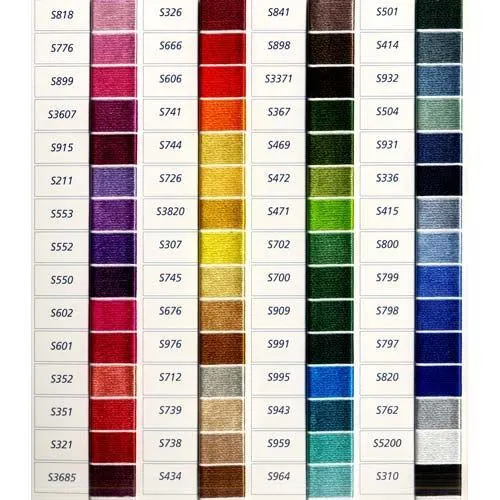 Gráfico DMC Satin Color. Lista de colores. Hilos de color. Dmc ...